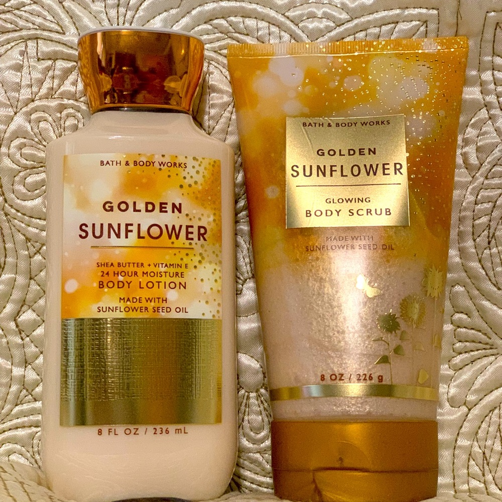 🌻Golden Sunflower Glowing Body Scrub & Body Lotion